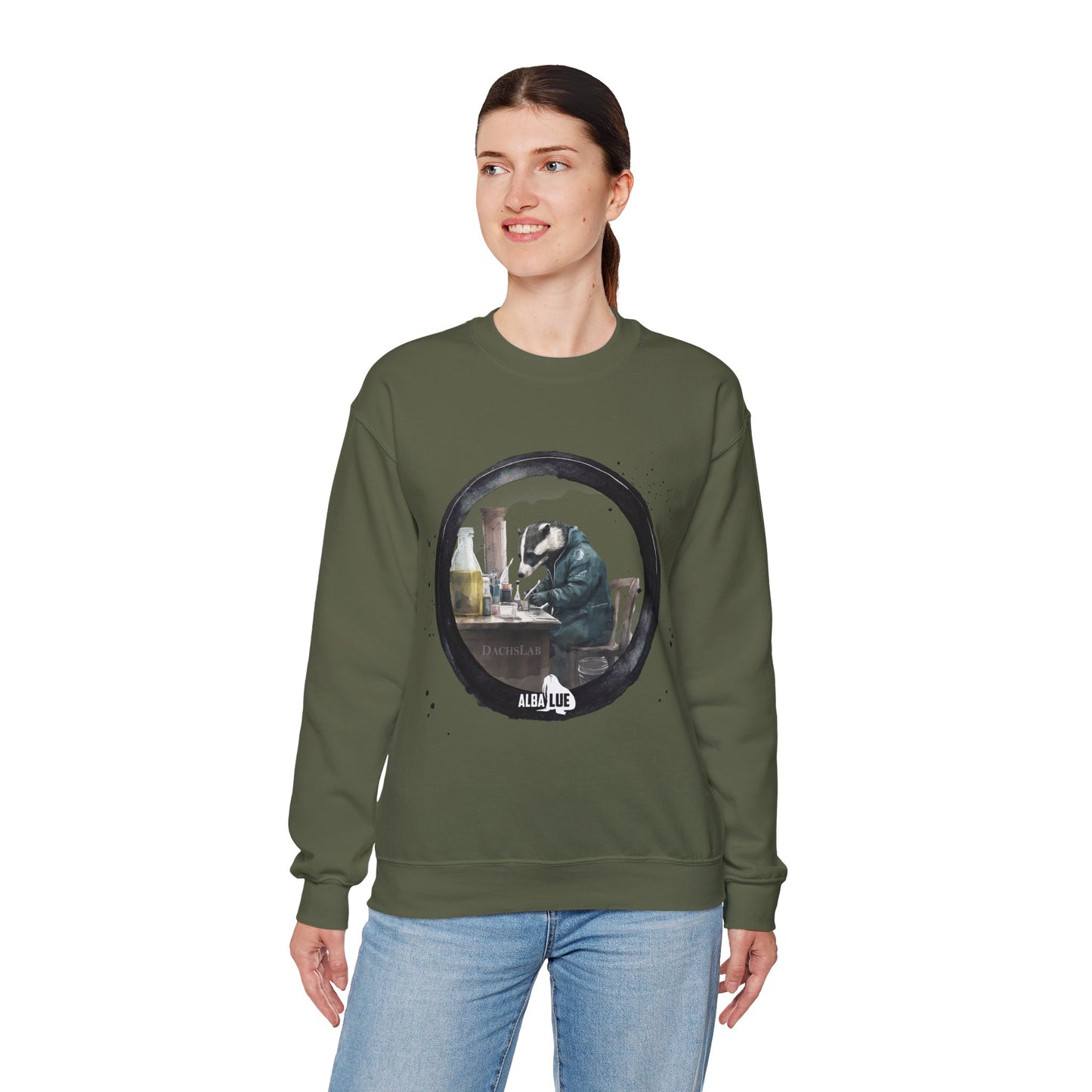 Badger in a Lab - Crewneck Sweatshirt