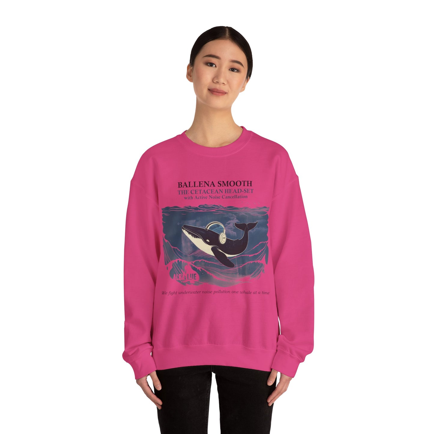 Whale Headphone - Crewneck Sweatshirt