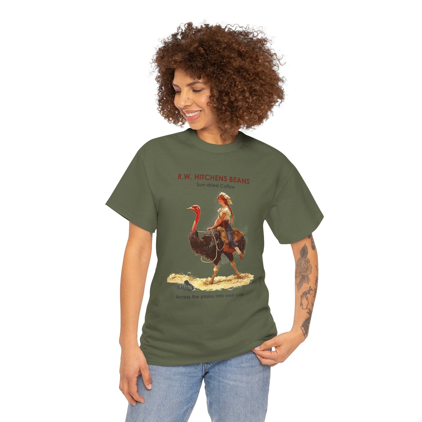 Vintage Ostrich Coffee Ad - T-Shirt