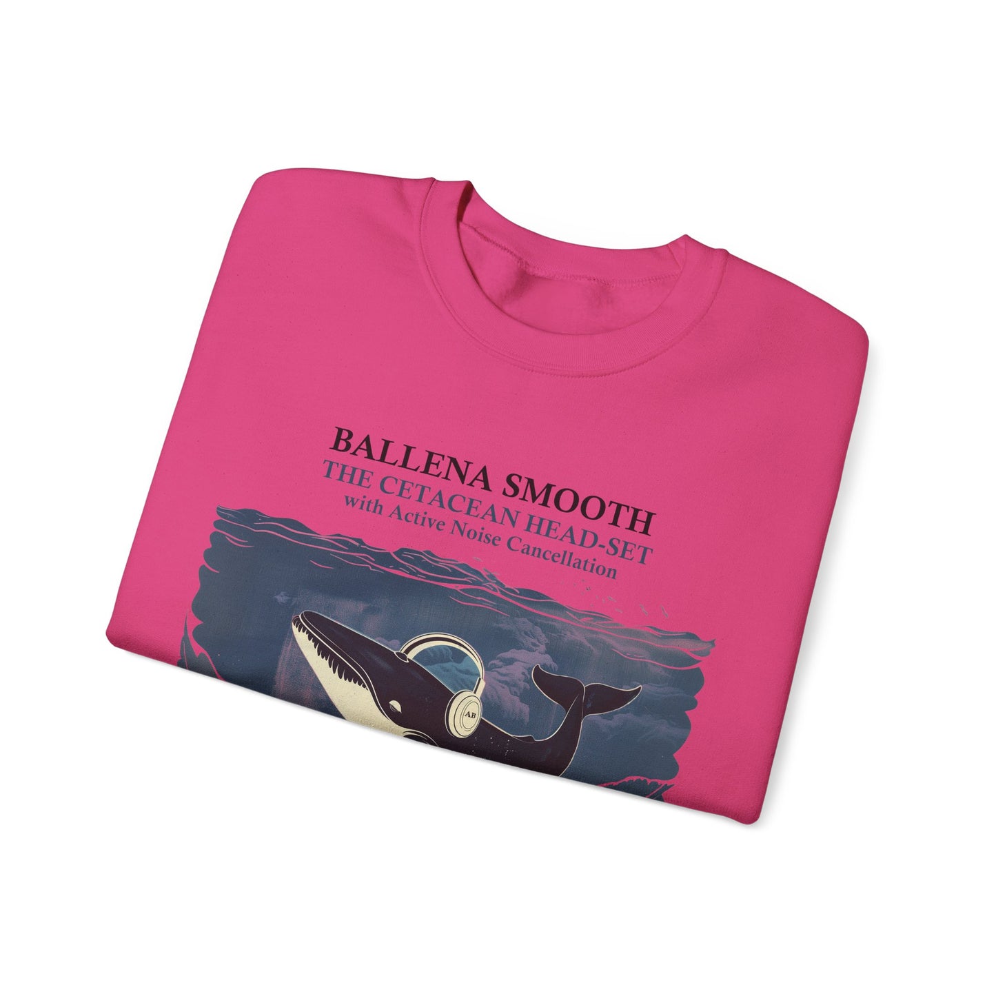 Whale Headphone - Crewneck Sweatshirt