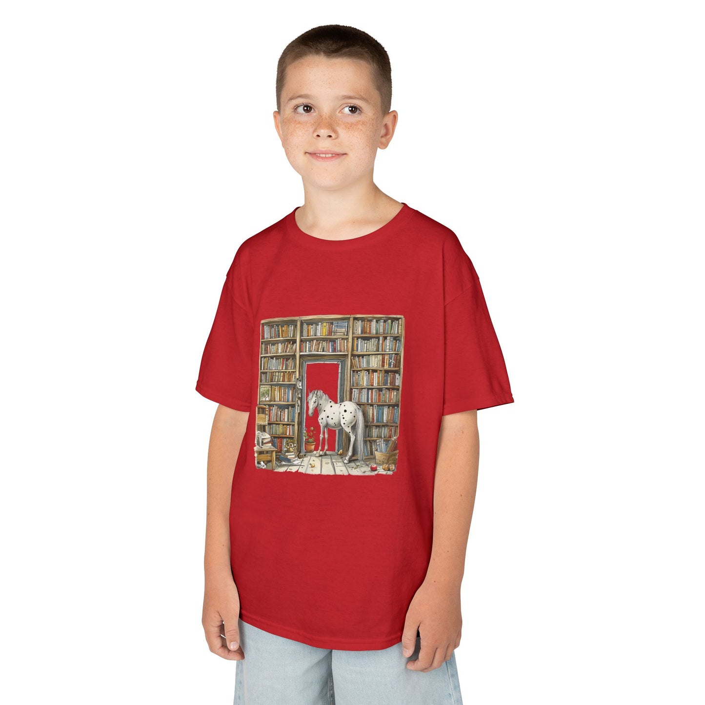Horse in a Library - Youth T-shirt
