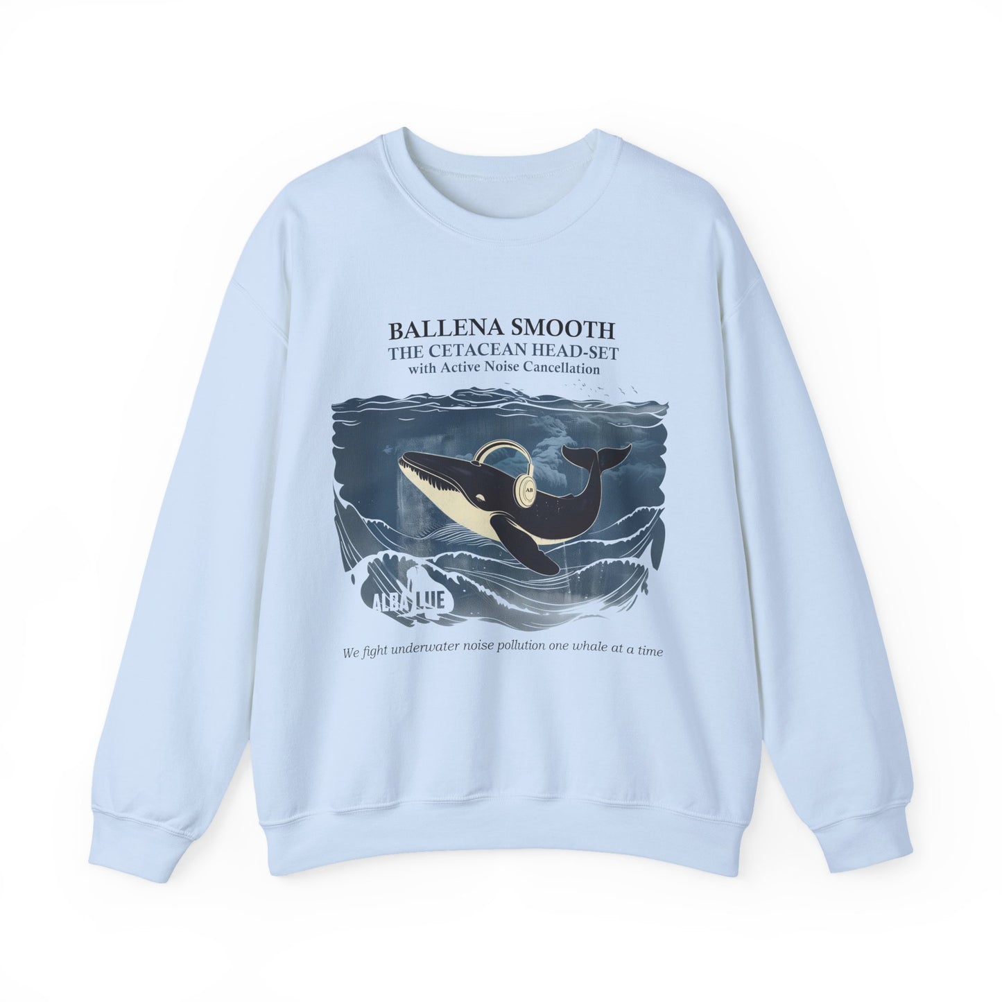 Whale Headphone - Crewneck Sweatshirt