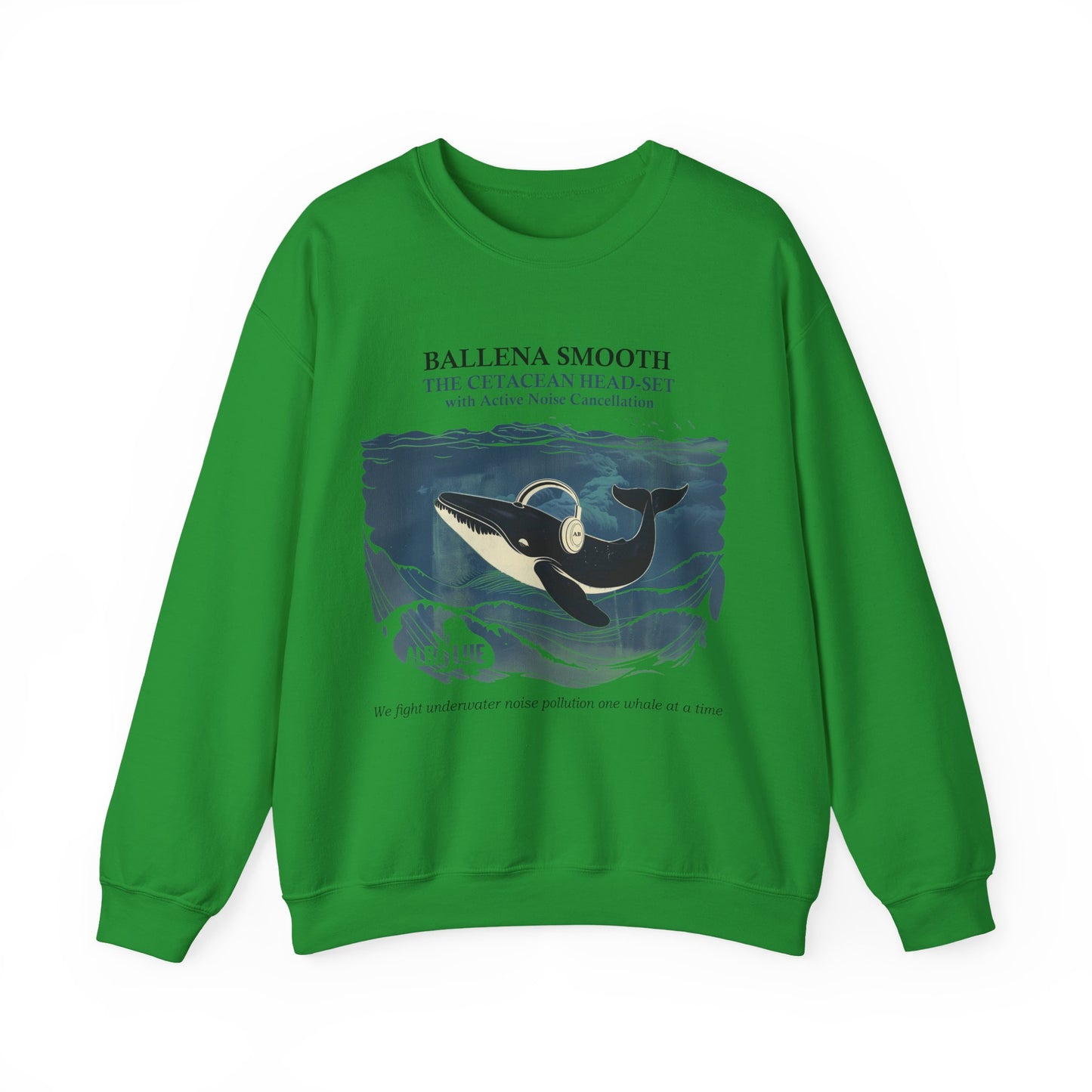Whale Headphone - Crewneck Sweatshirt