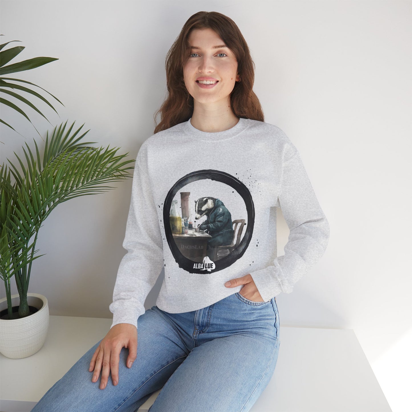 Badger in a Lab - Crewneck Sweatshirt