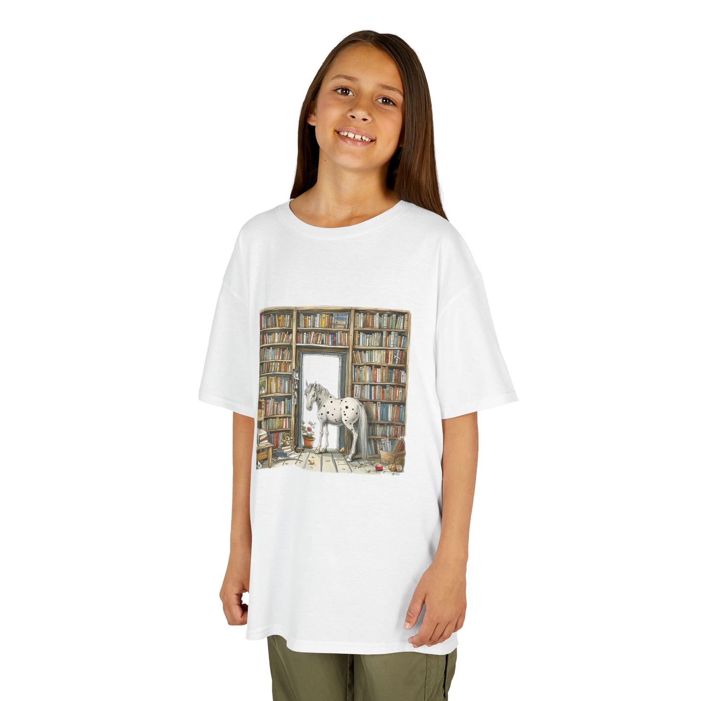 Horse in a Library - Youth T-shirt