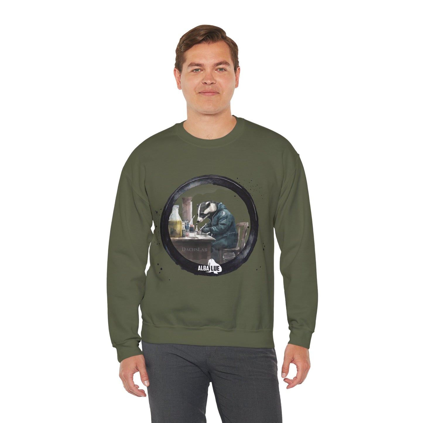 Badger in a Lab - Crewneck Sweatshirt