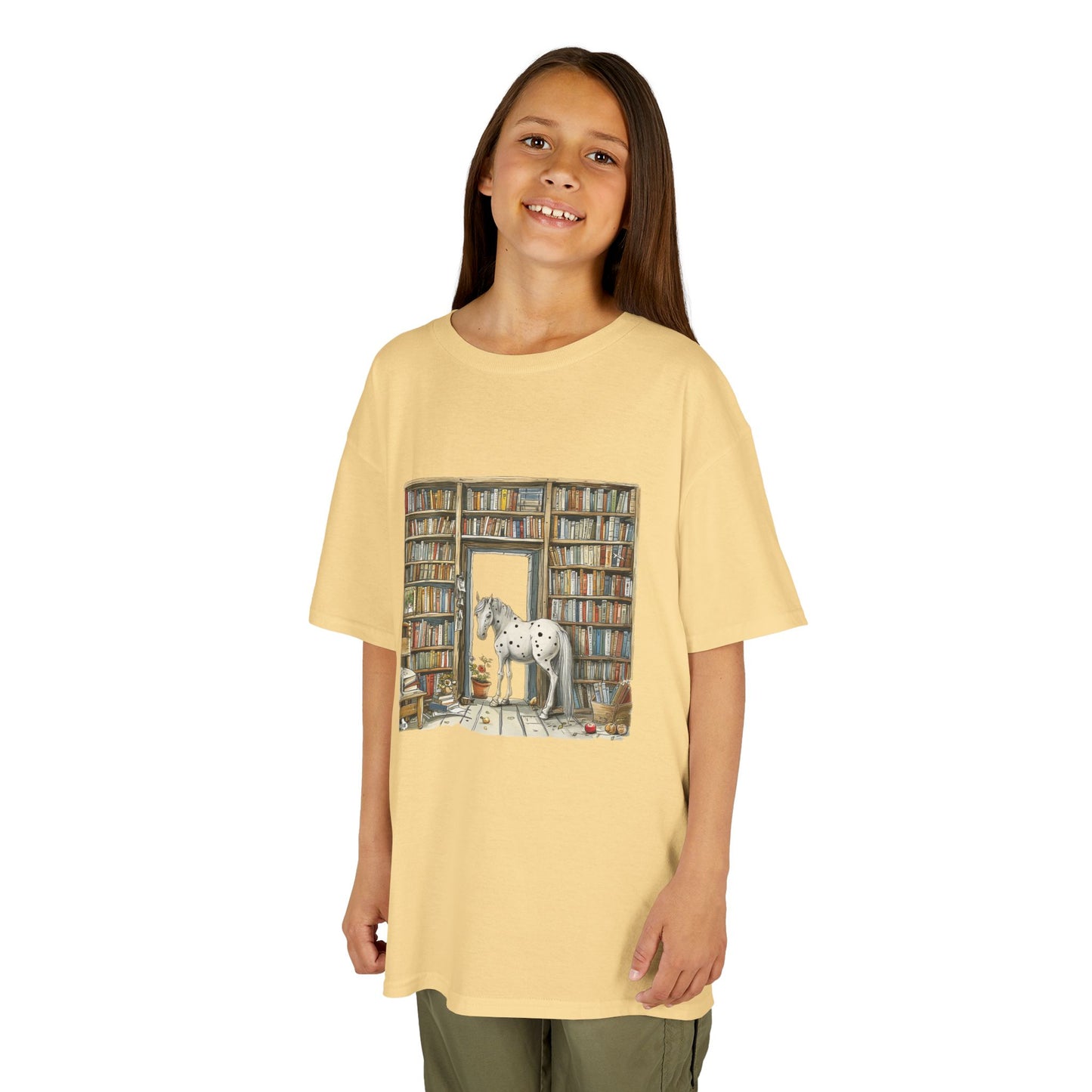 Horse in a Library - Youth T-shirt