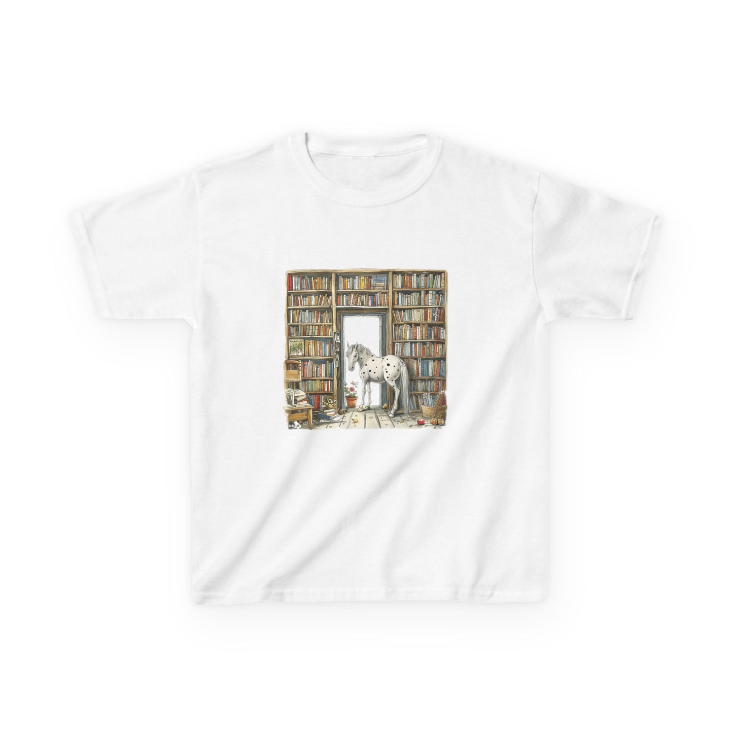 Horse in a Library - Youth T-shirt