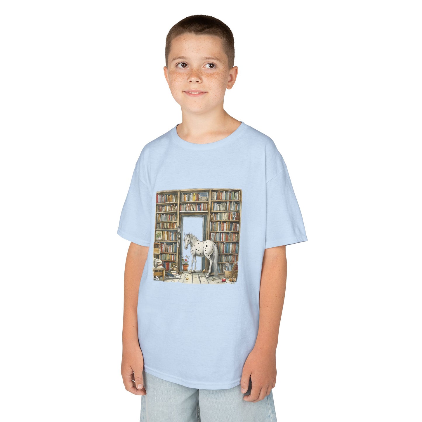 Horse in a Library - Youth T-shirt