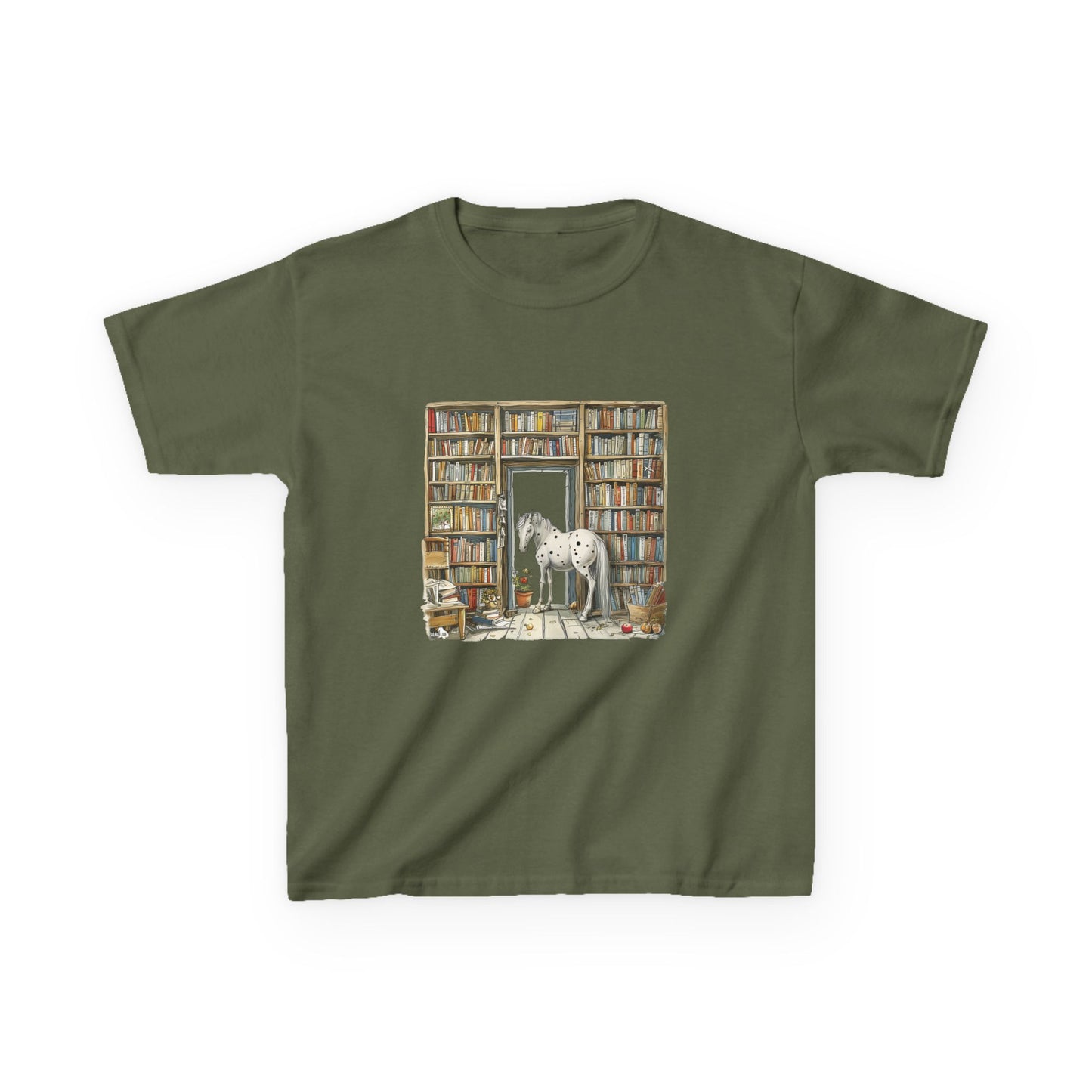 Horse in a Library - Youth T-shirt
