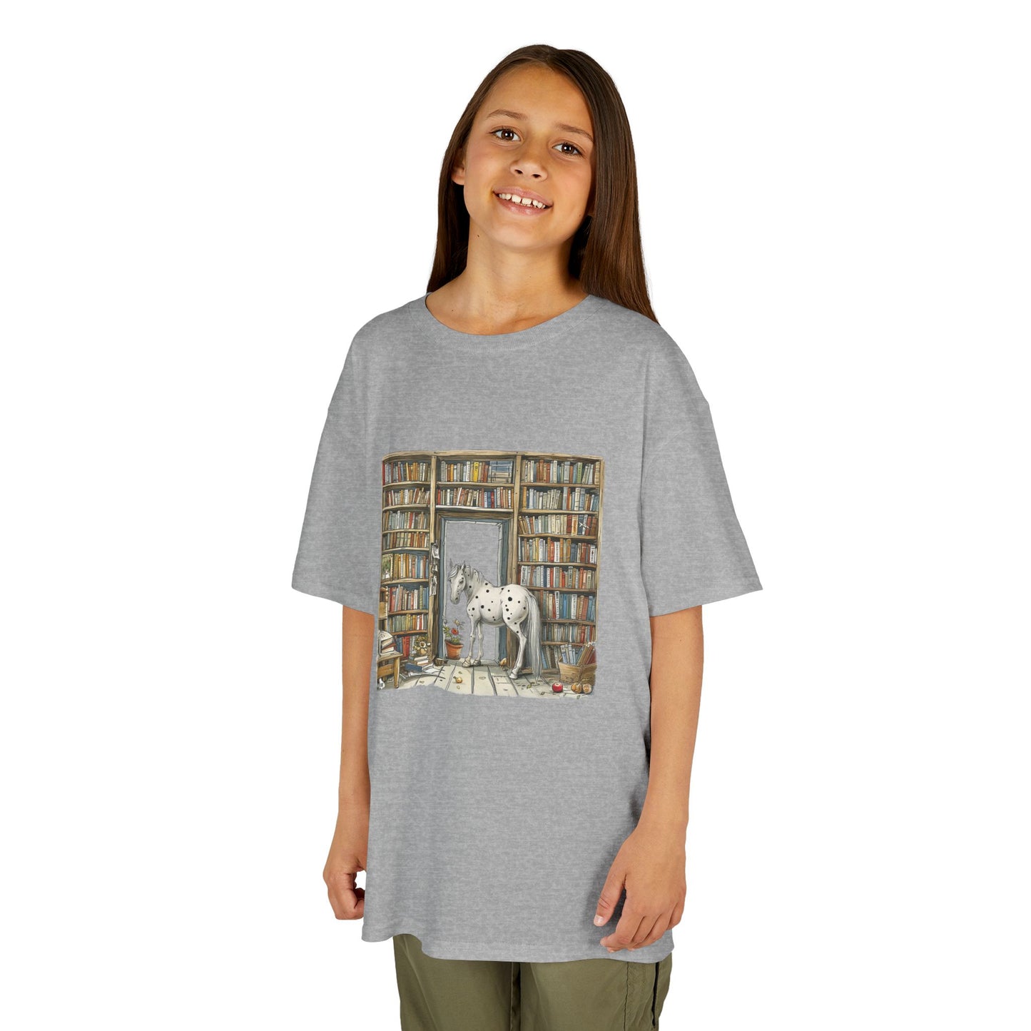 Horse in a Library - Youth T-shirt