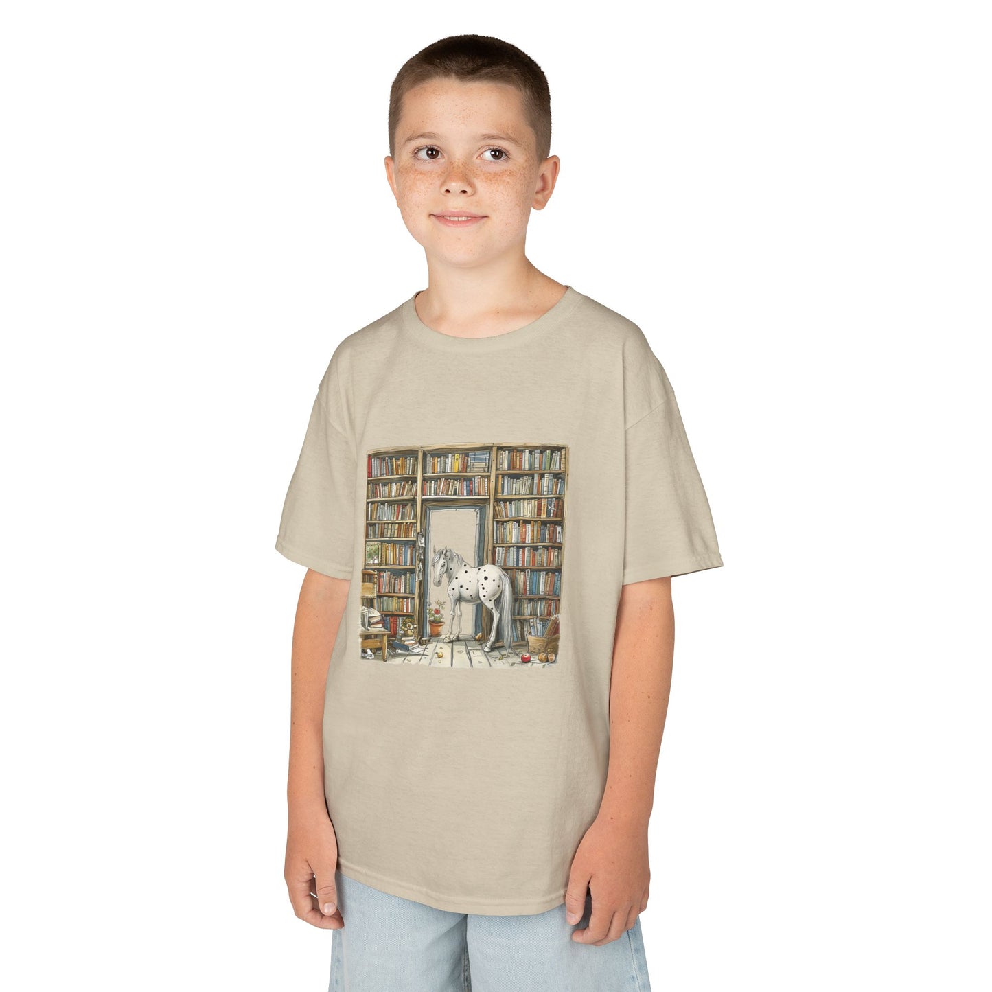 Horse in a Library - Youth T-shirt