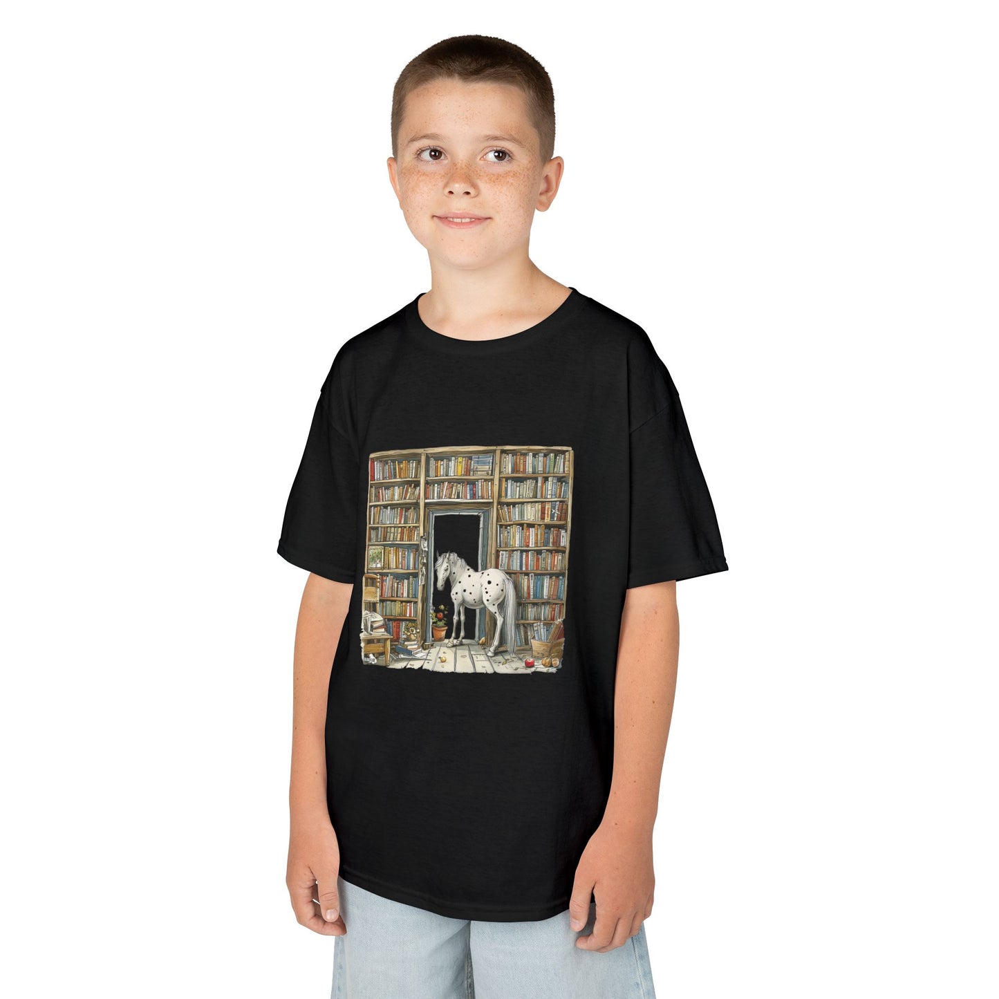 Horse in a Library - Youth T-shirt