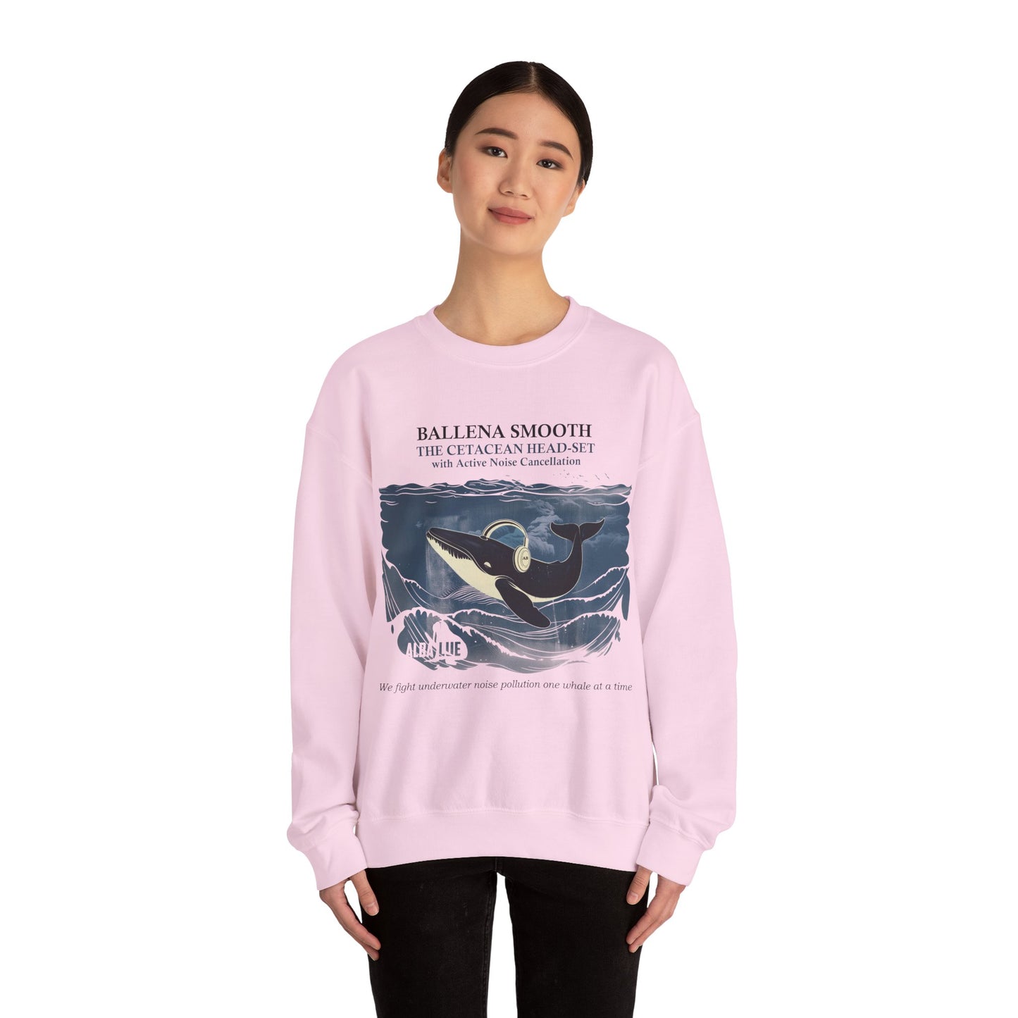 Whale Headphone - Crewneck Sweatshirt