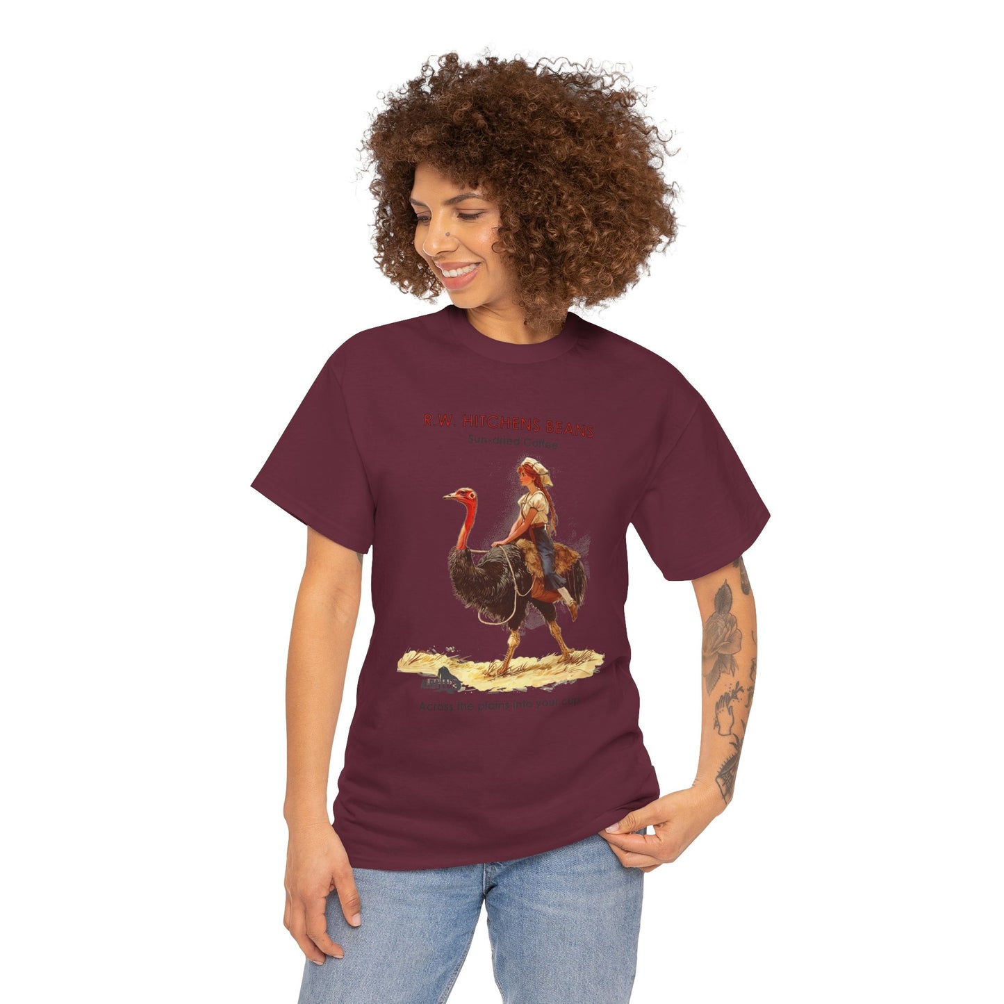 Vintage Ostrich Coffee Ad - T-Shirt