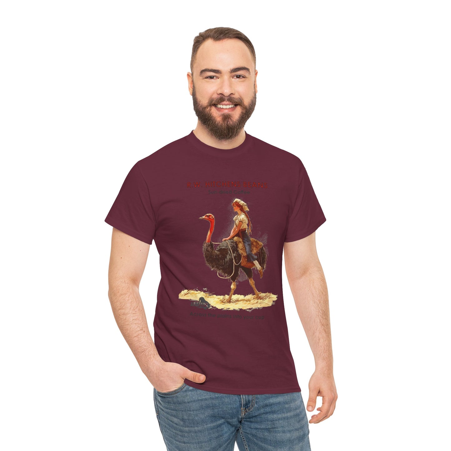 Vintage Ostrich Coffee Ad - T-Shirt