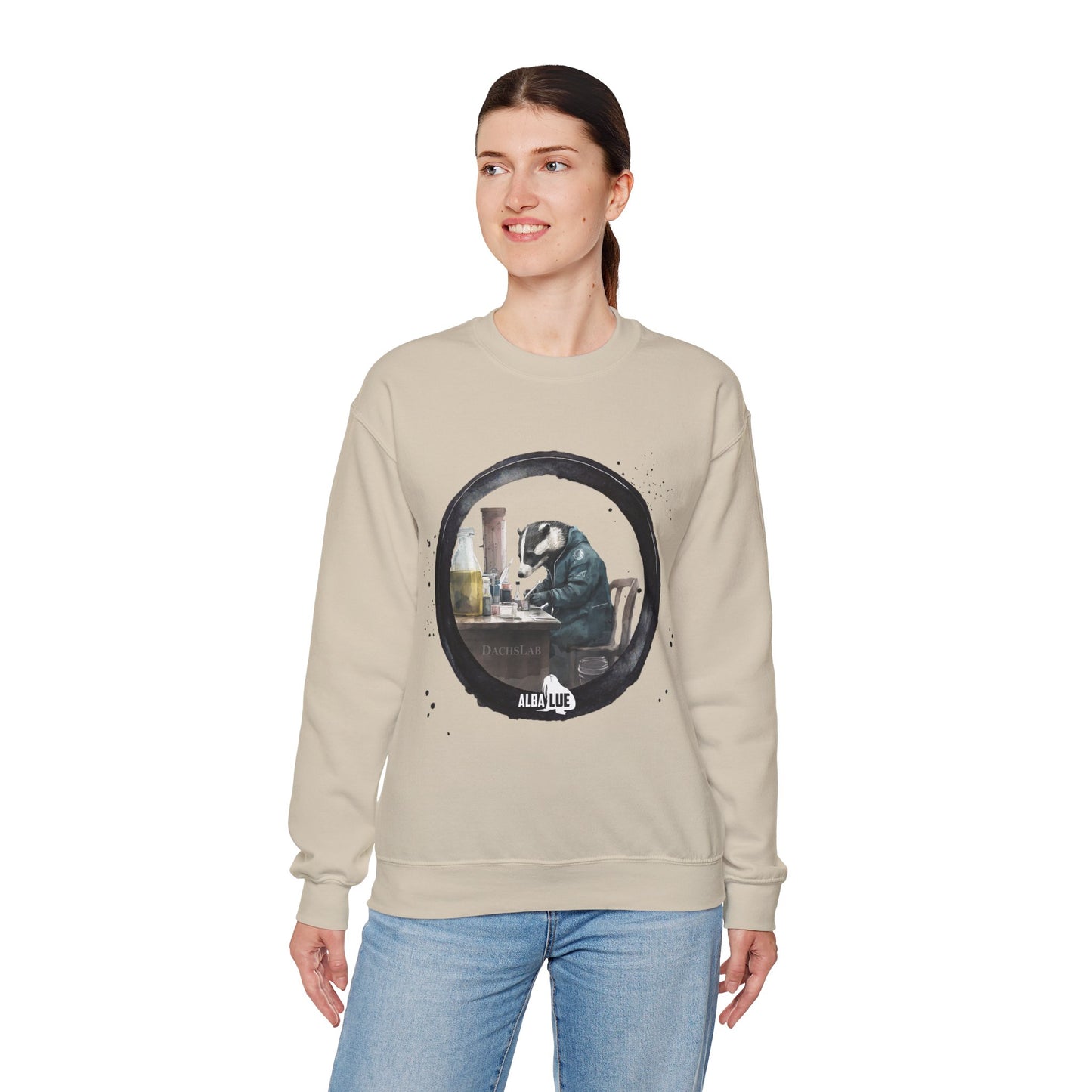 Badger in a Lab - Crewneck Sweatshirt