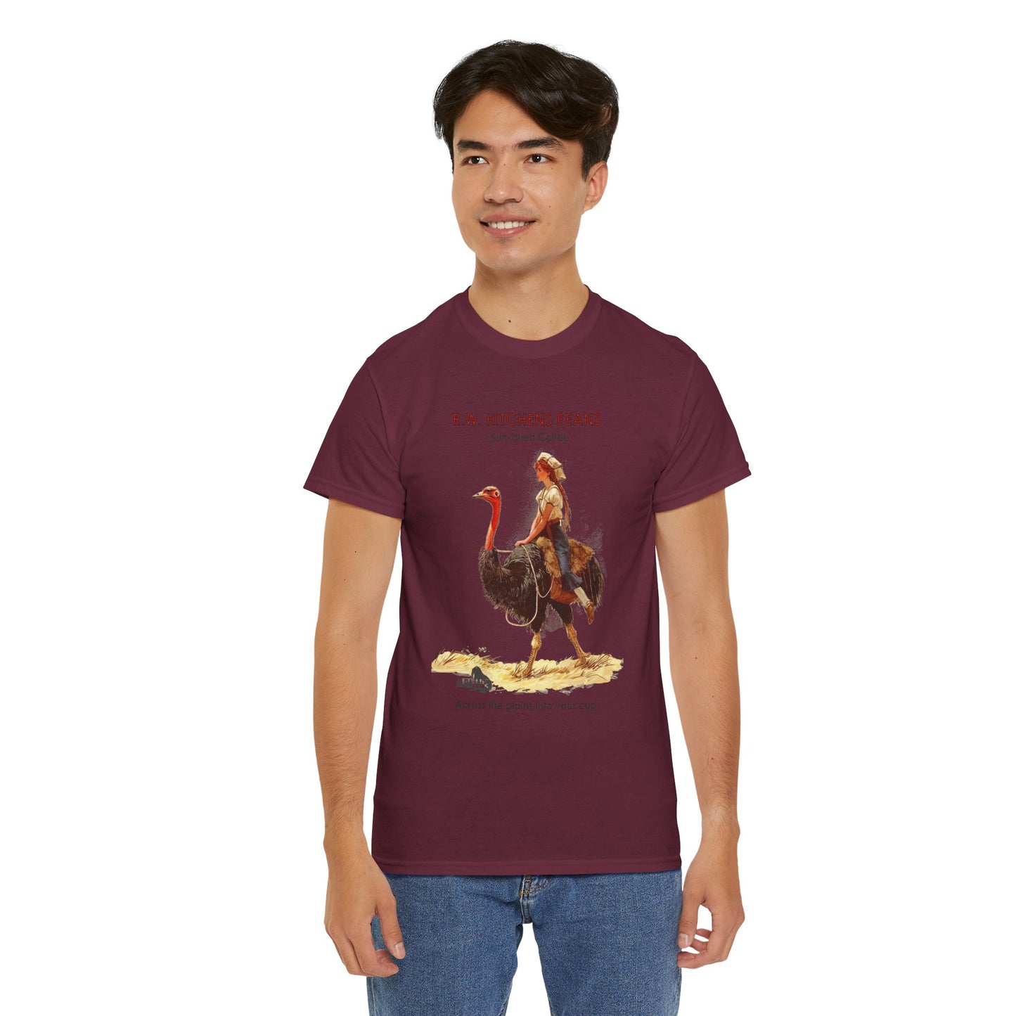 Vintage Ostrich Coffee Ad - T-Shirt