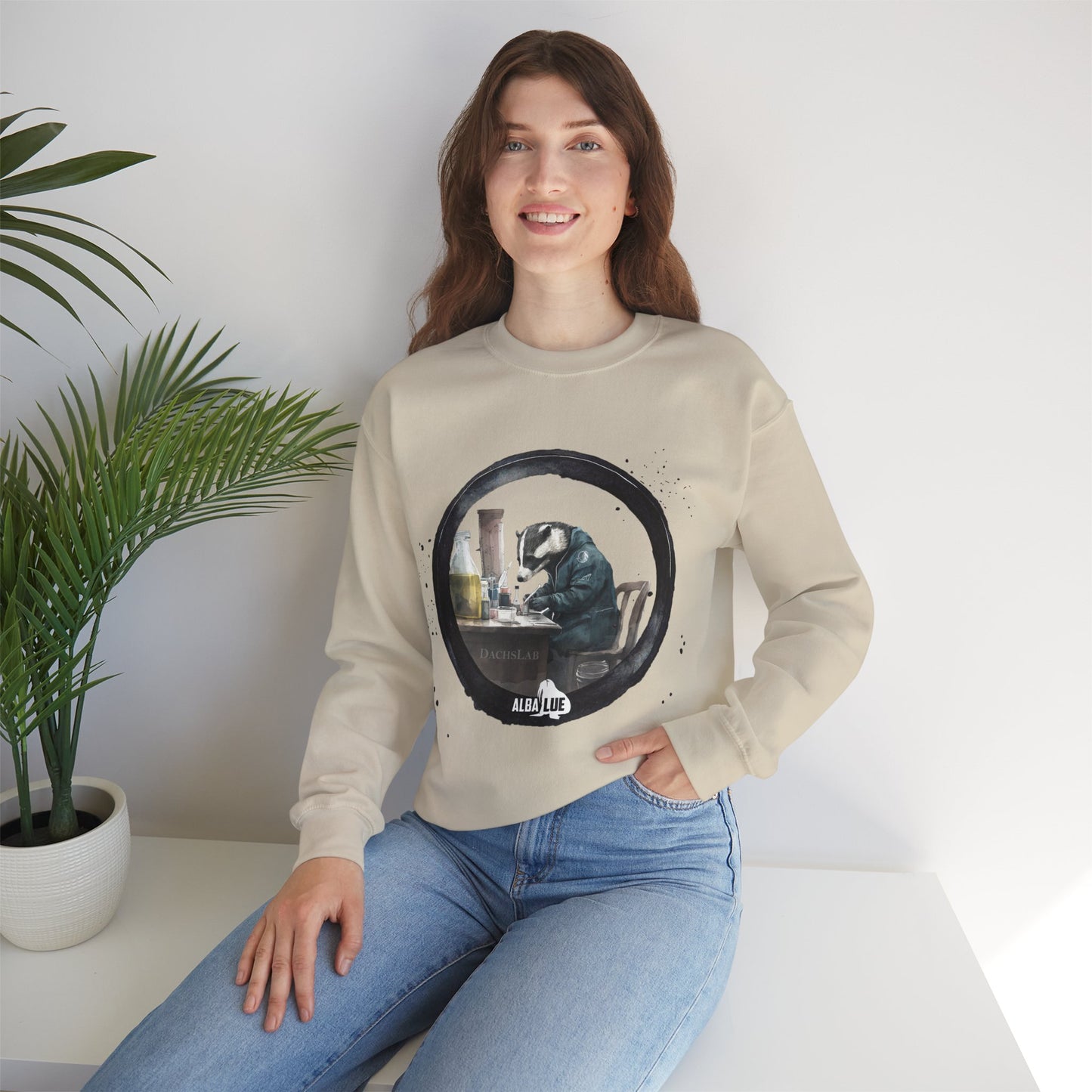 Badger in a Lab - Crewneck Sweatshirt