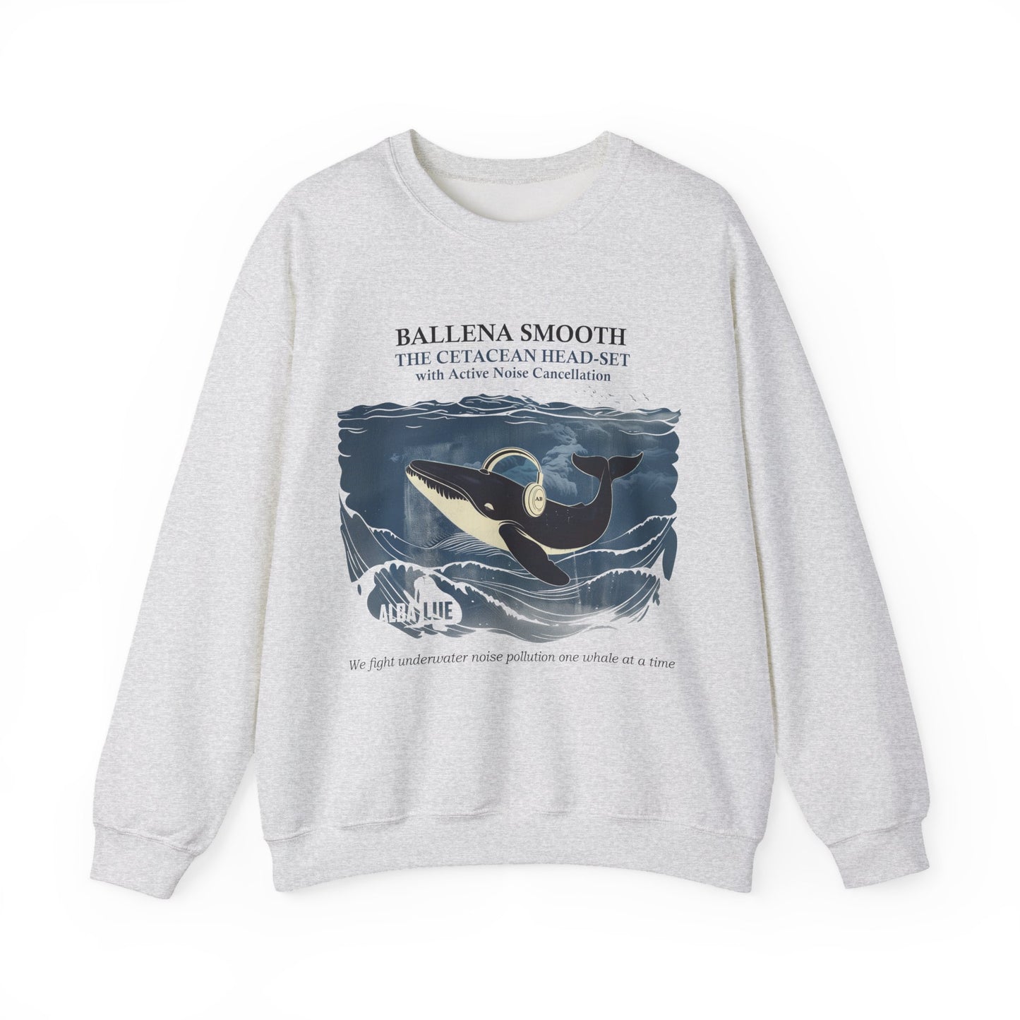 Whale Headphone - Crewneck Sweatshirt