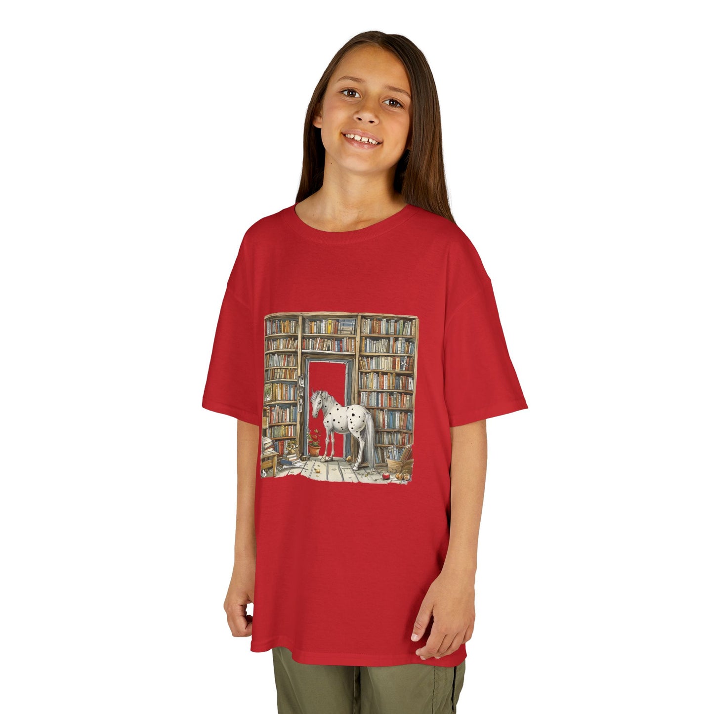 Horse in a Library - Youth T-shirt