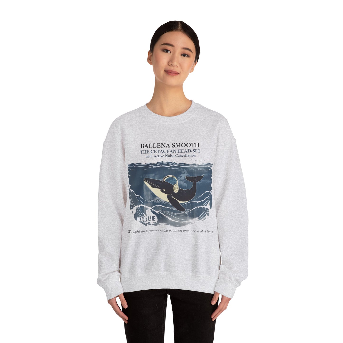 Whale Headphone - Crewneck Sweatshirt