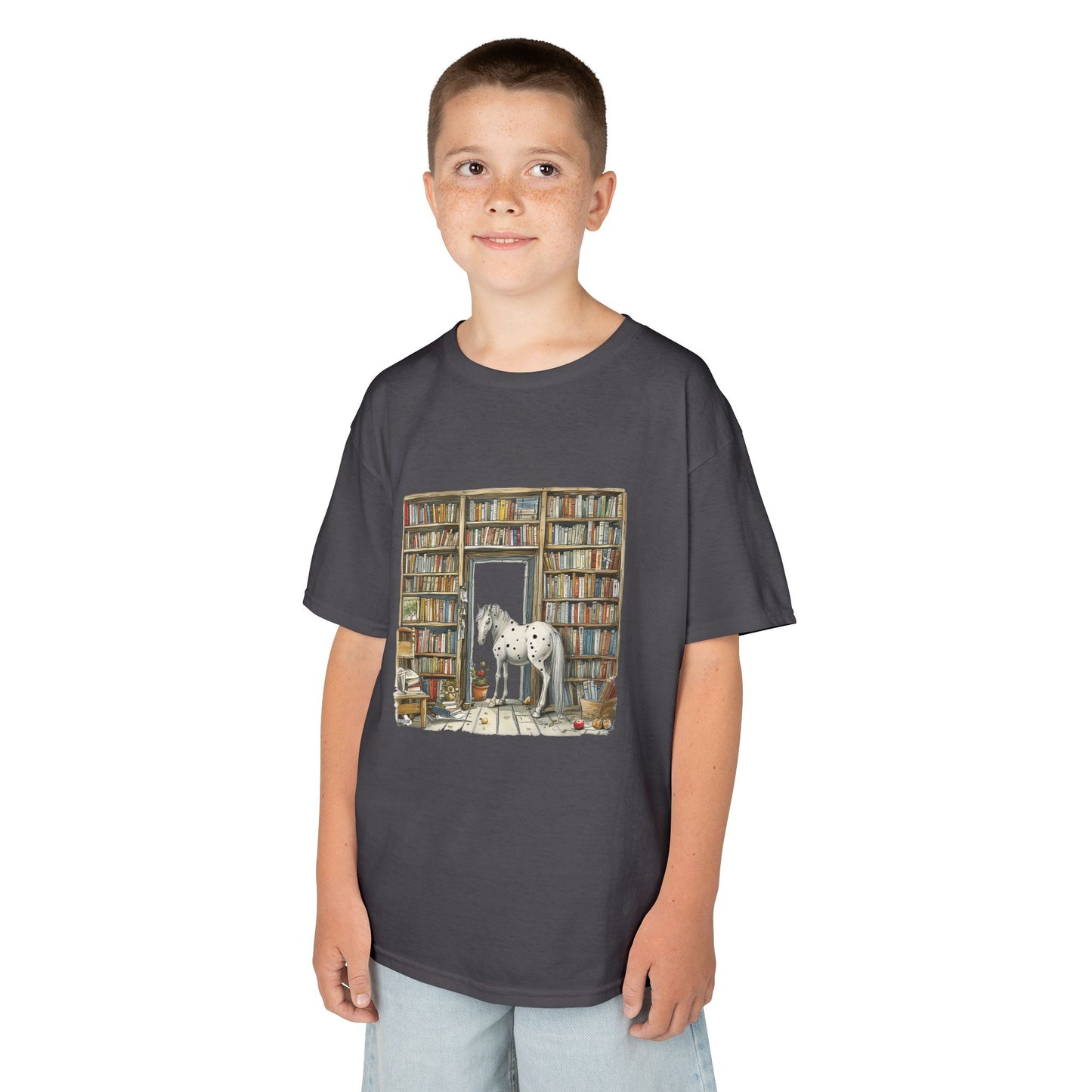Horse in a Library - Youth T-shirt