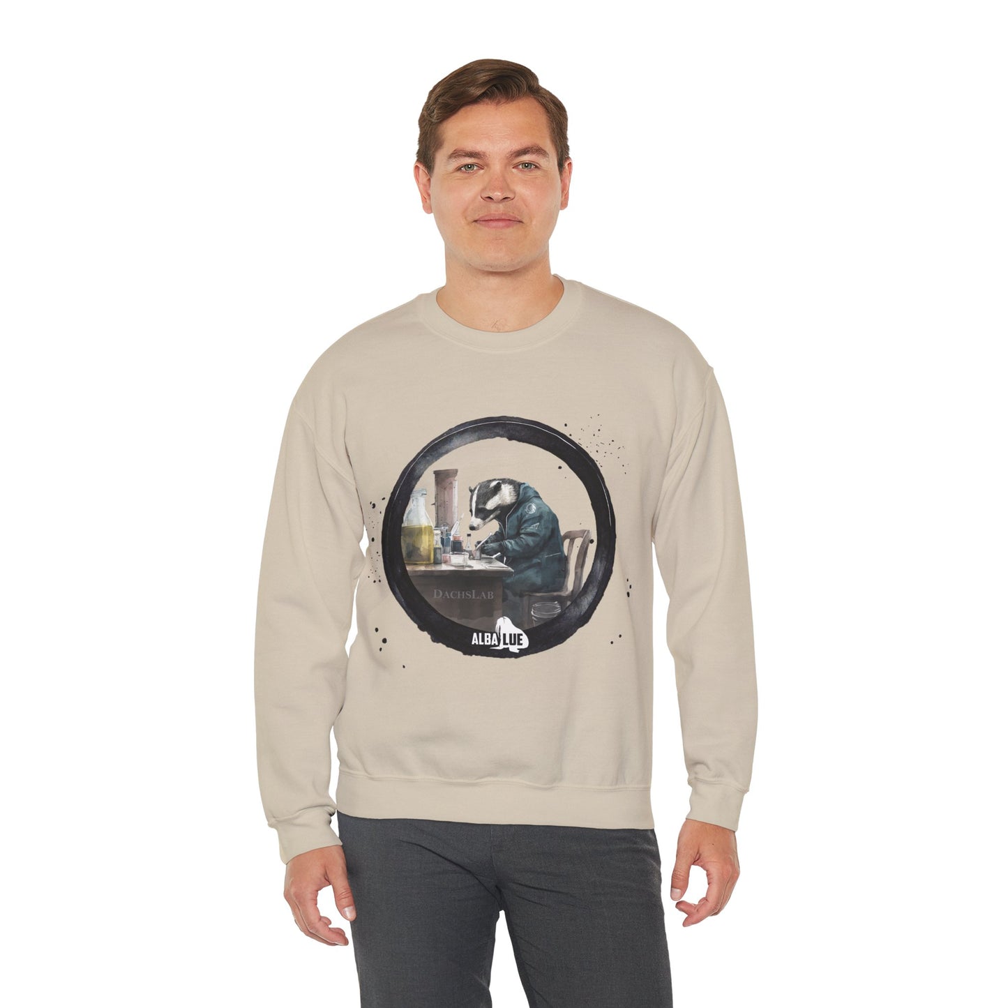 Badger in a Lab - Crewneck Sweatshirt