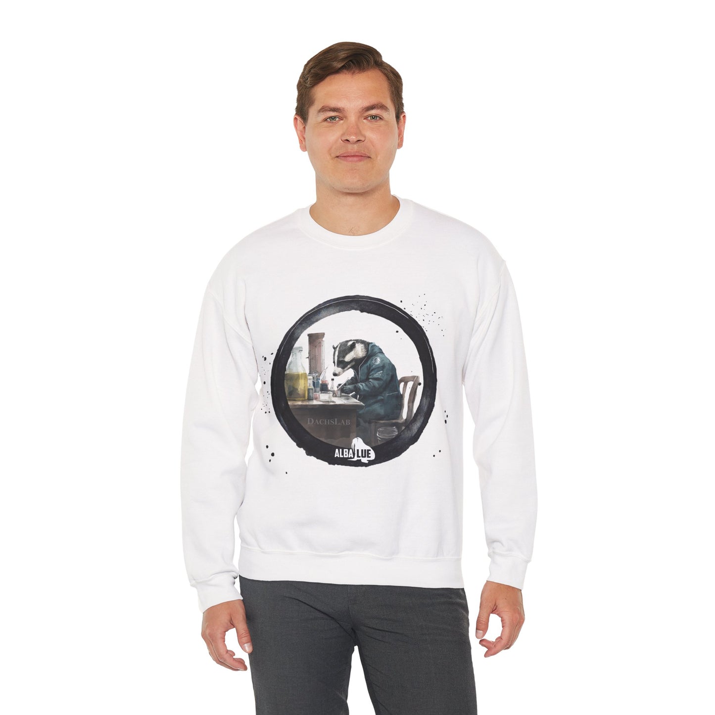 Badger in a Lab - Crewneck Sweatshirt