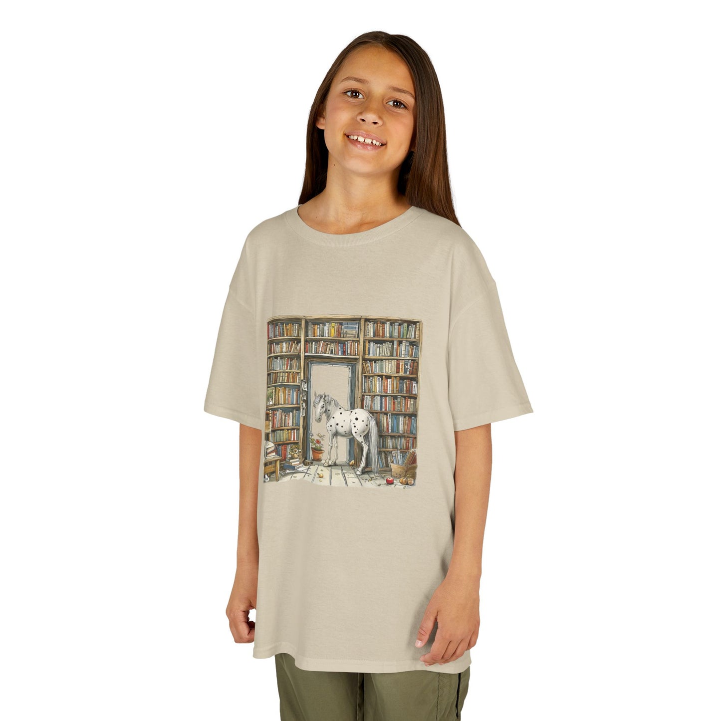Horse in a Library - Youth T-shirt
