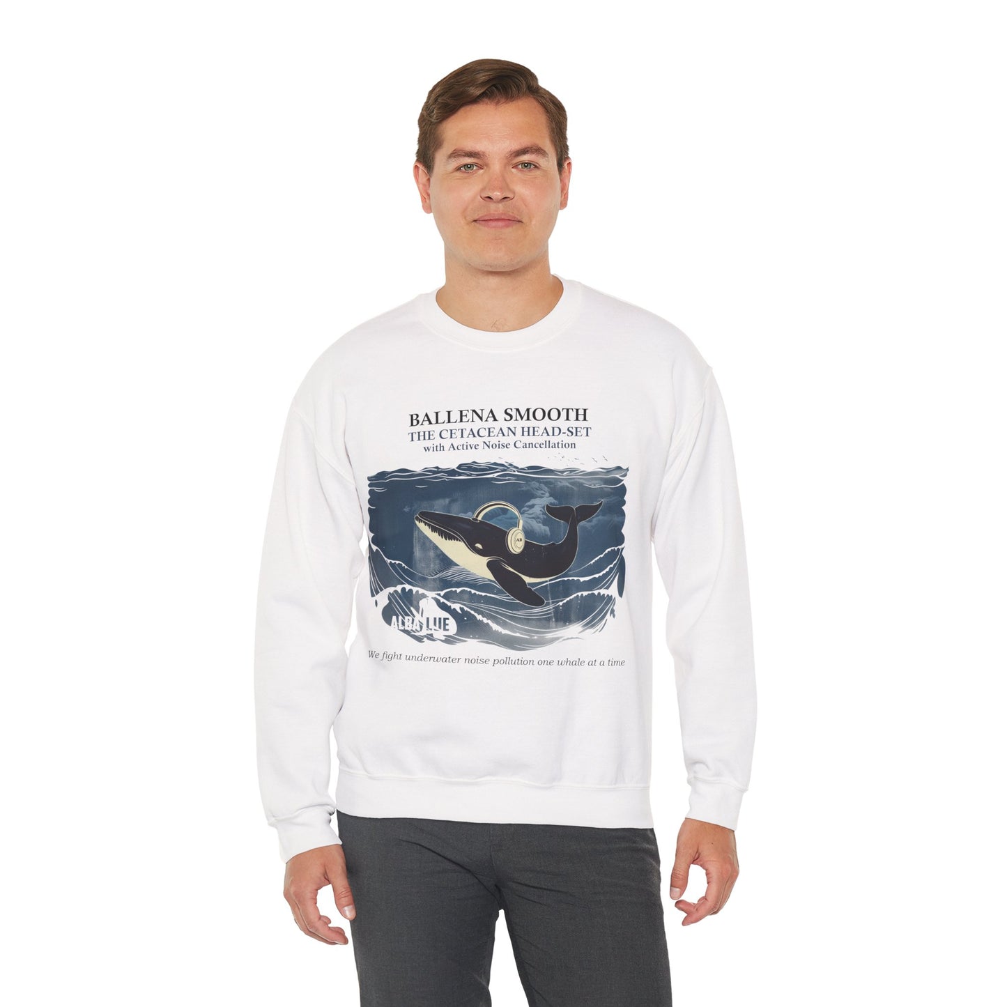 Whale Headphone - Crewneck Sweatshirt