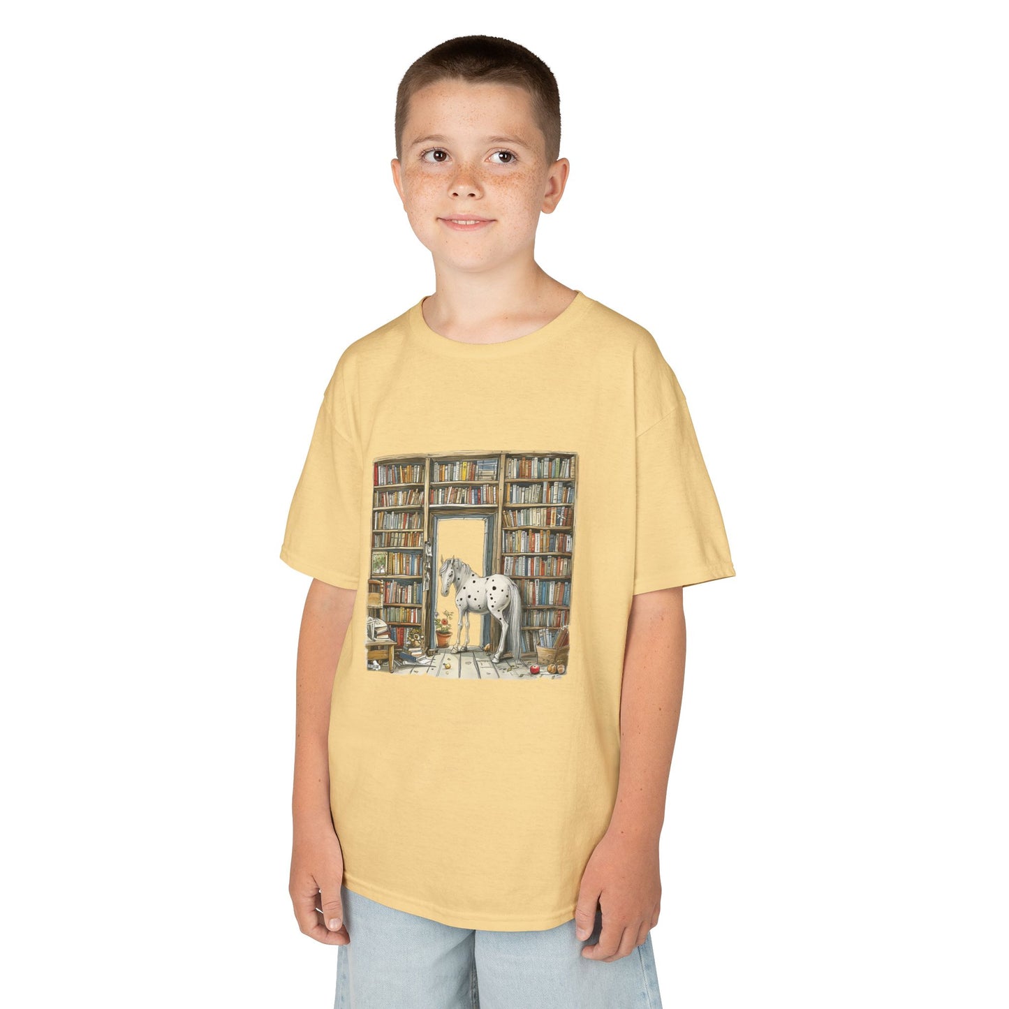 Horse in a Library - Youth T-shirt