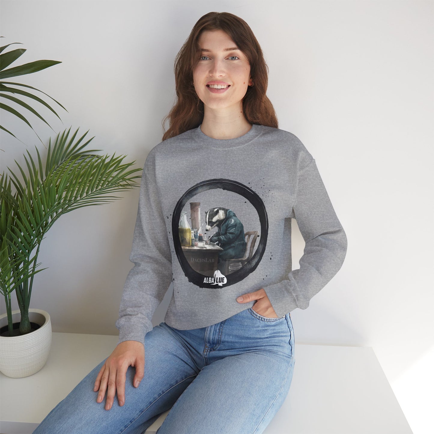 Badger in a Lab - Crewneck Sweatshirt