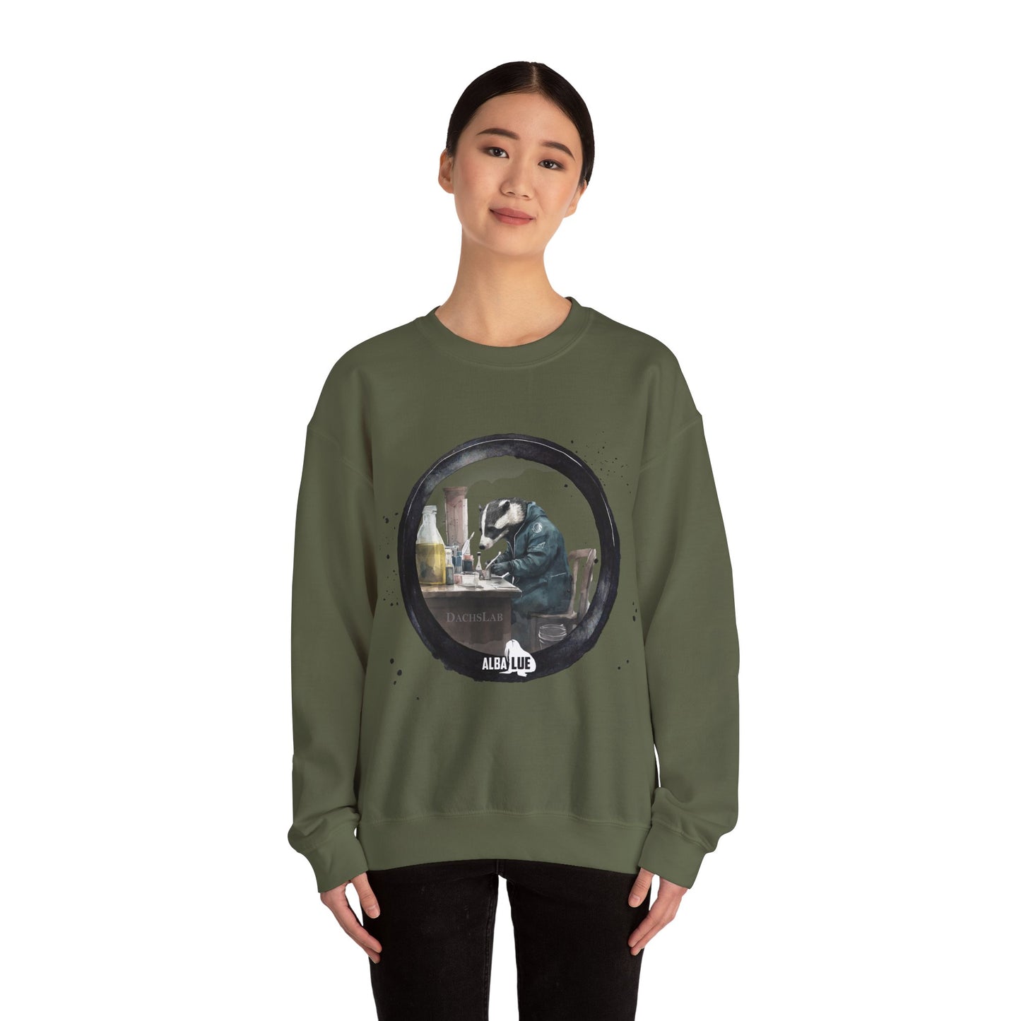 Badger in a Lab - Crewneck Sweatshirt