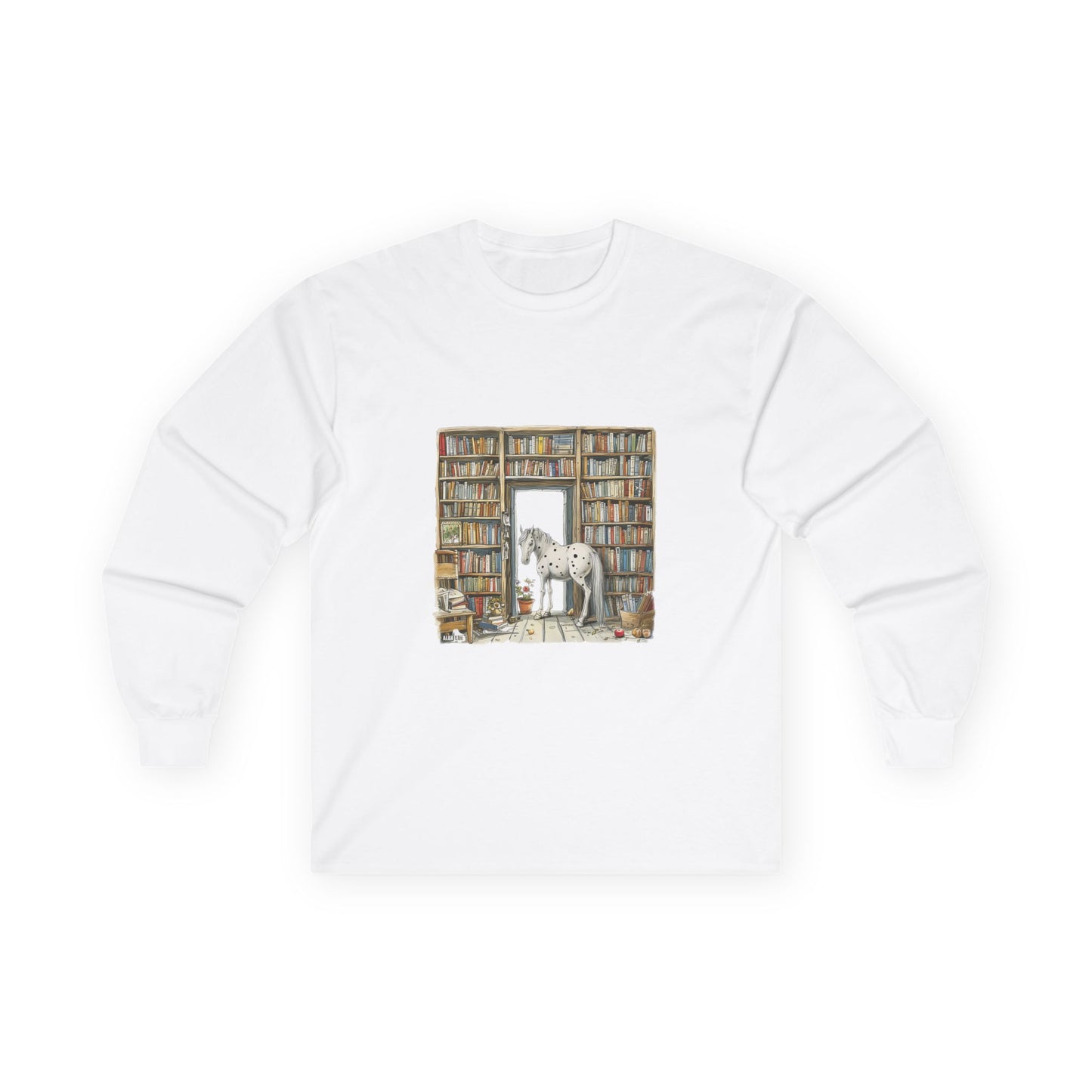 Horse in a Library - Toddler Long Sleeve