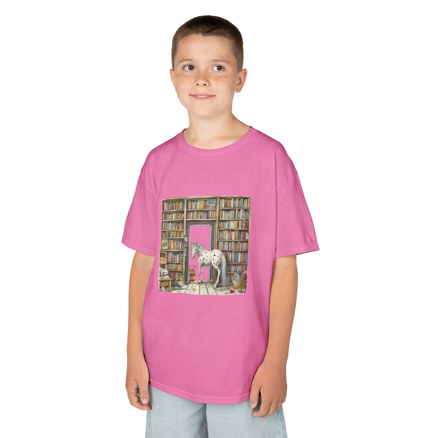 Horse in a Library - Youth T-shirt
