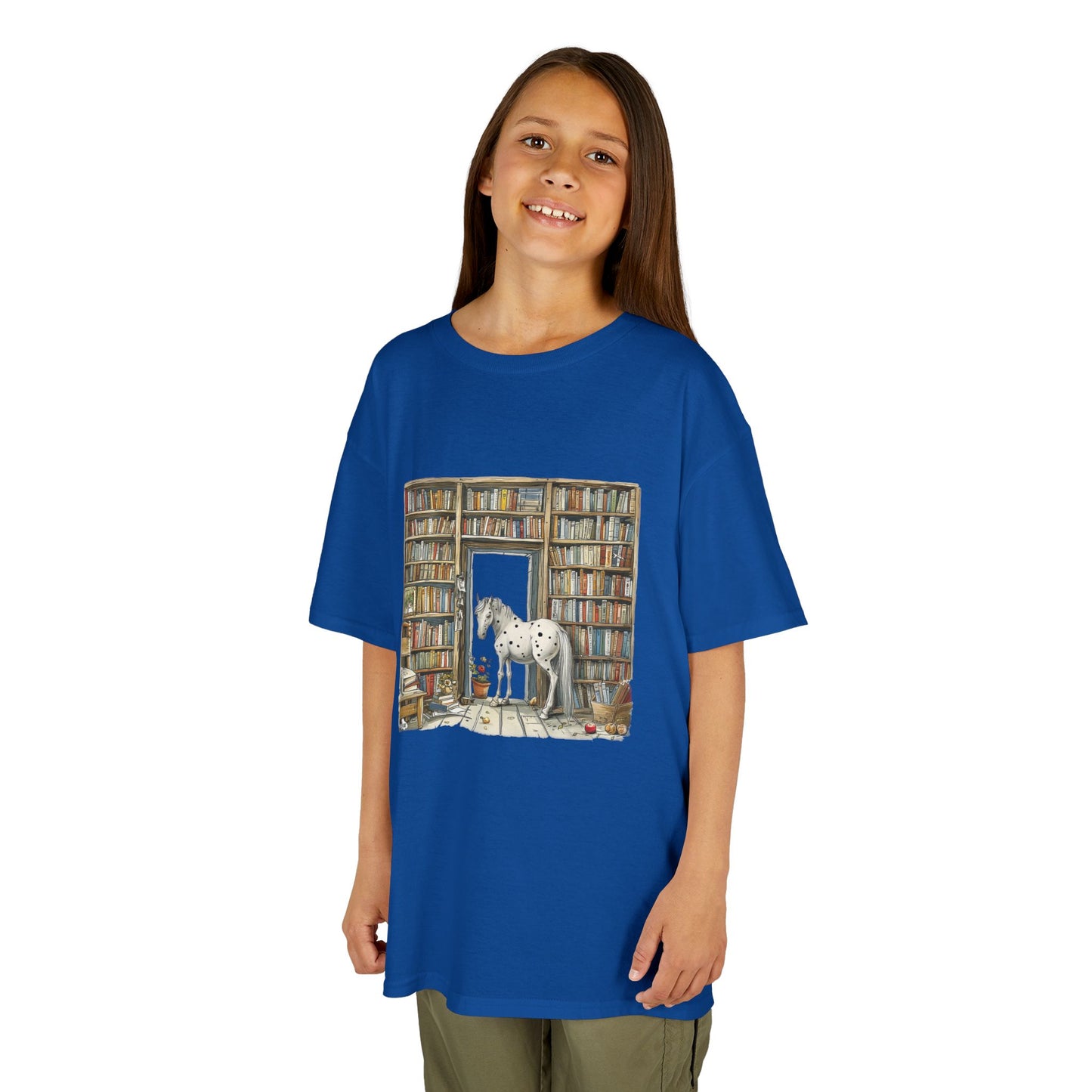 Horse in a Library - Youth T-shirt