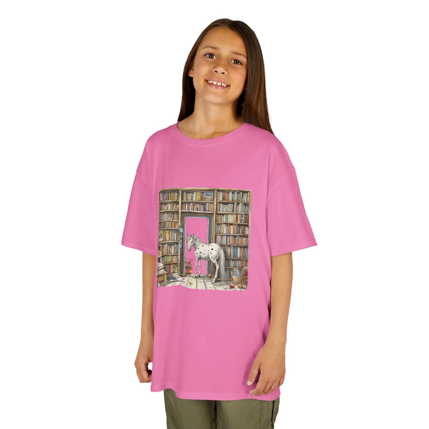 Horse in a Library - Youth T-shirt