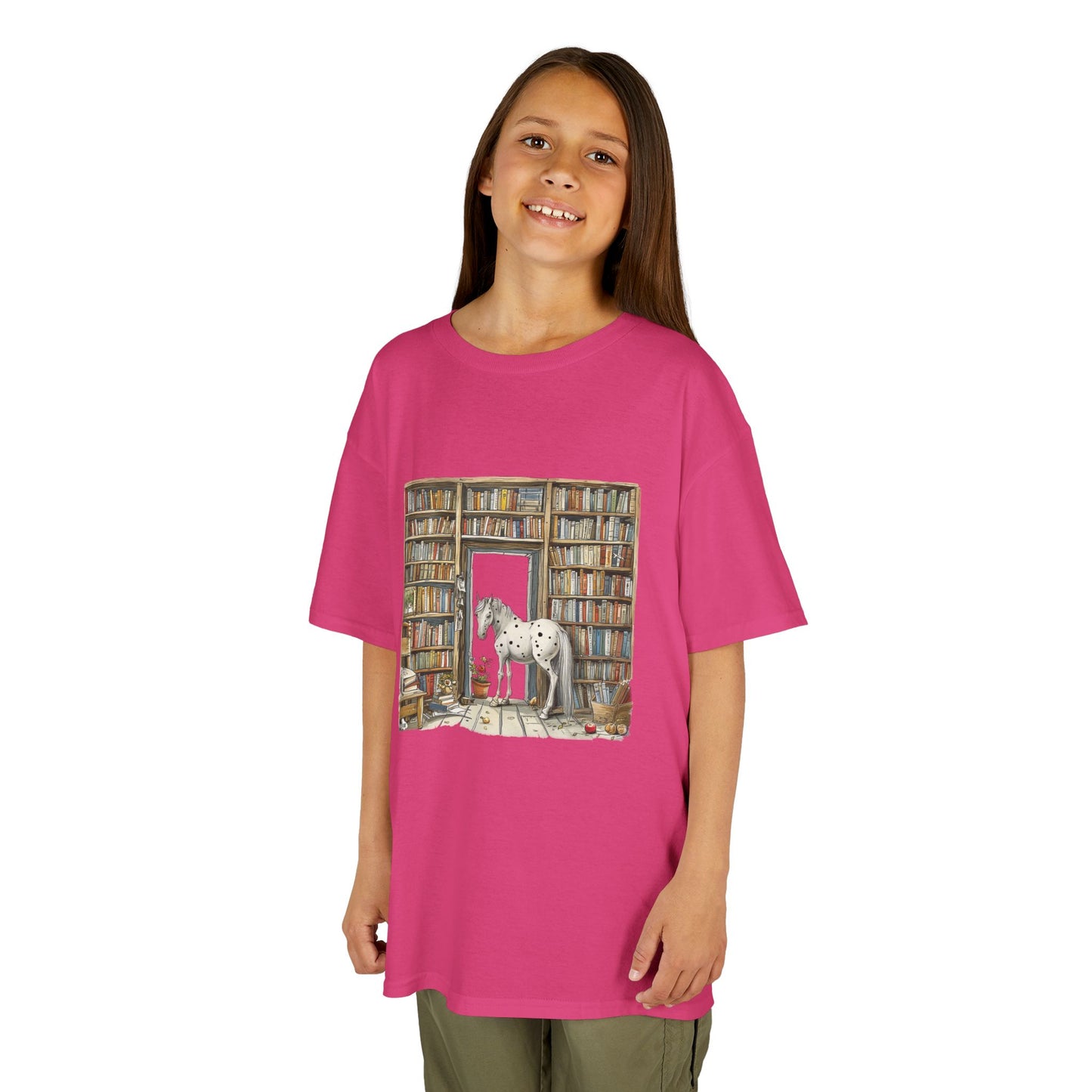 Horse in a Library - Youth T-shirt