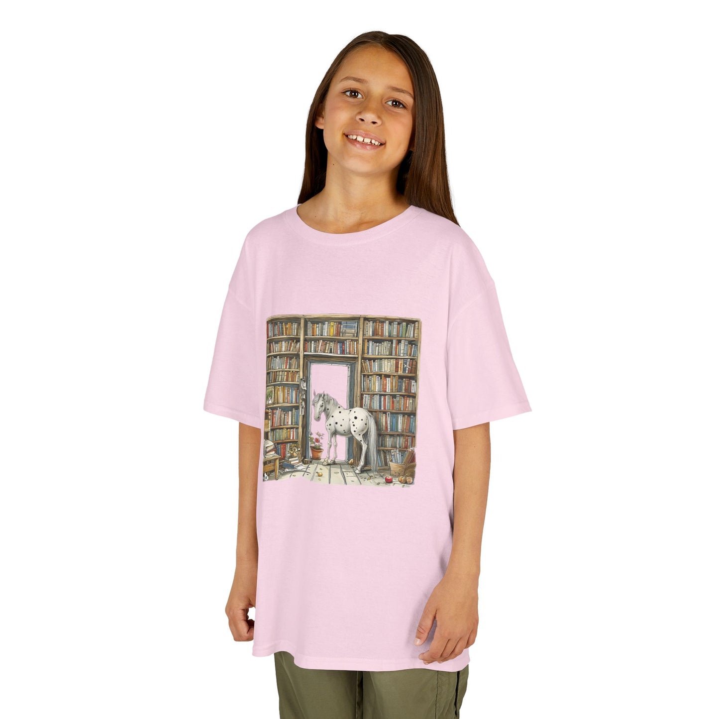 Horse in a Library - Youth T-shirt