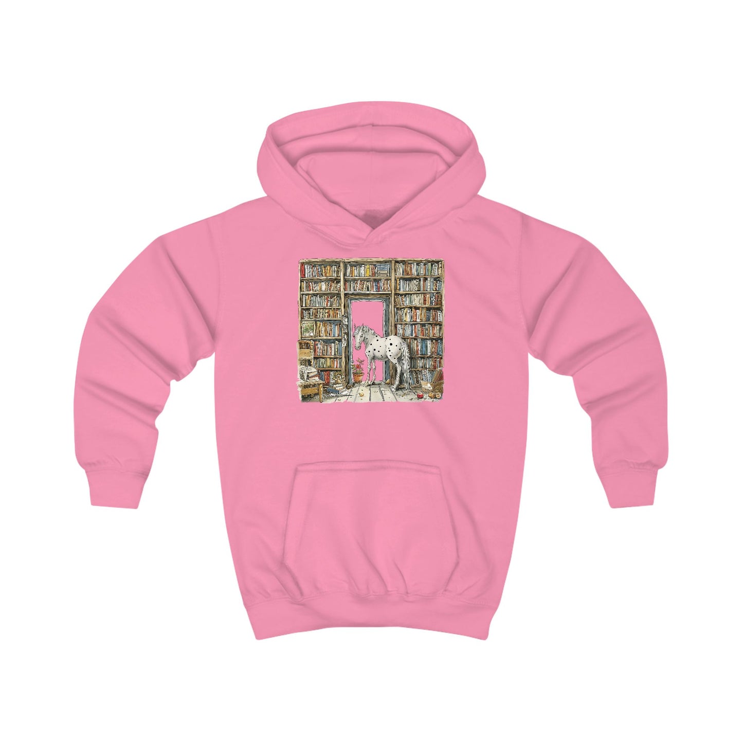 Horse in a Library - Hoodie for Toddlers