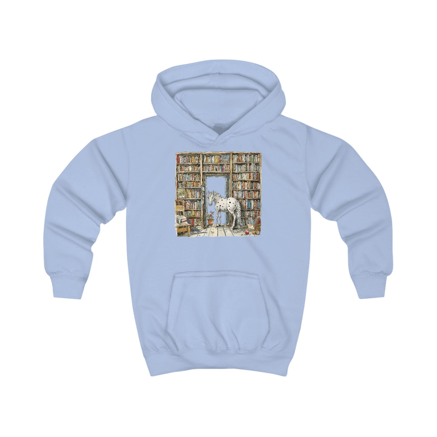 Horse in a Library - Hoodie for Toddlers