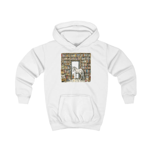Horse in a Library - Hoodie for Toddlers