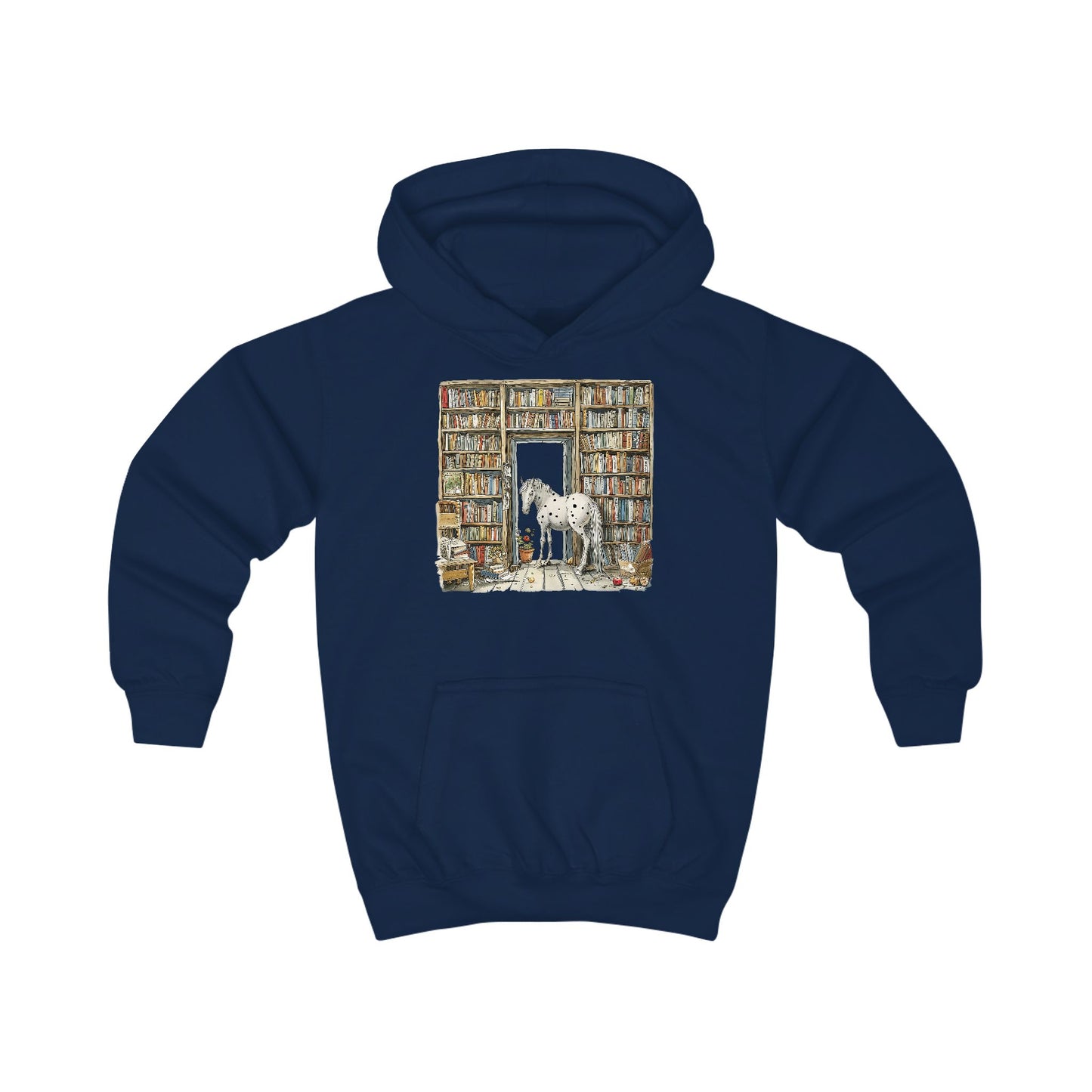 Horse in a Library - Hoodie for Toddlers