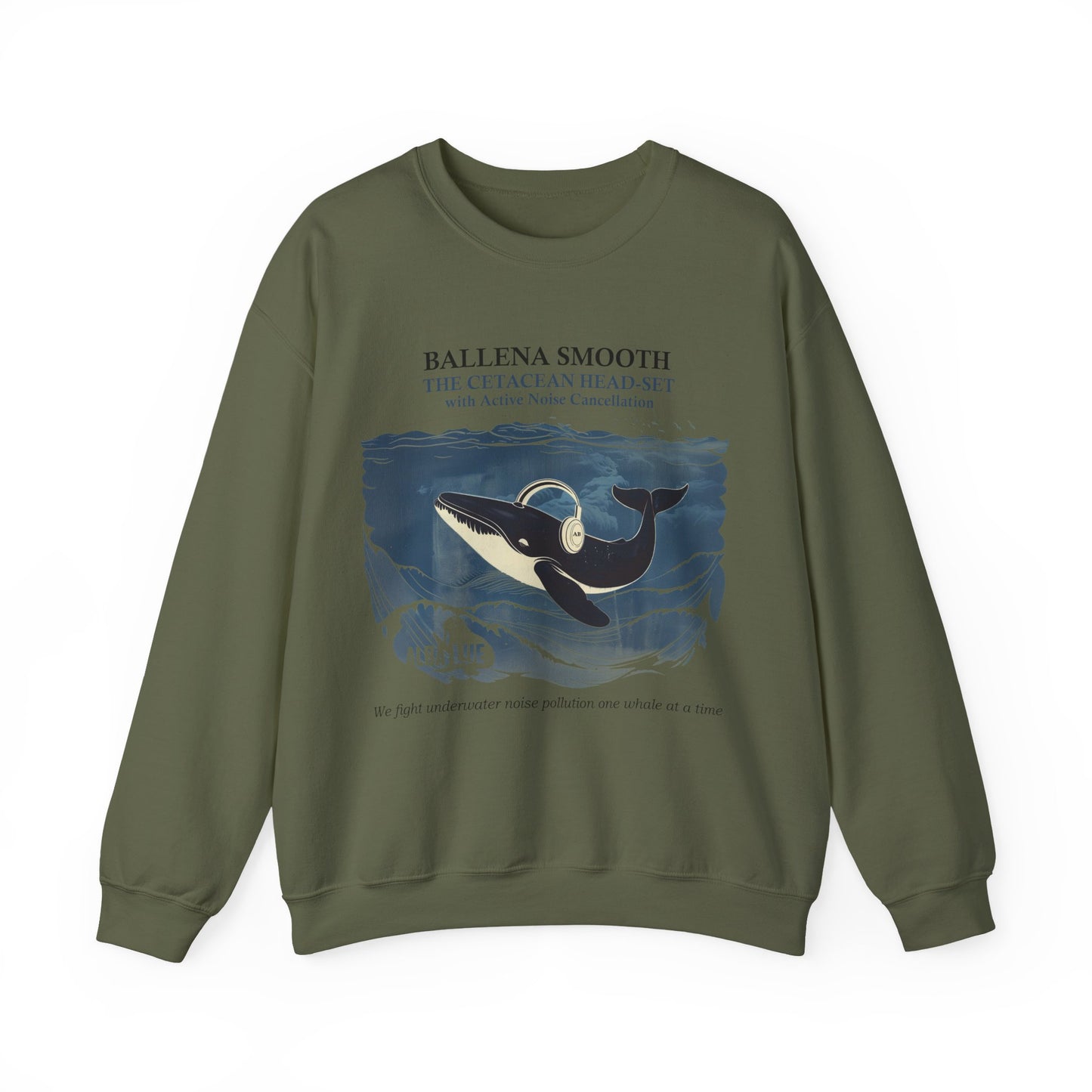 Whale Headphone - Crewneck Sweatshirt