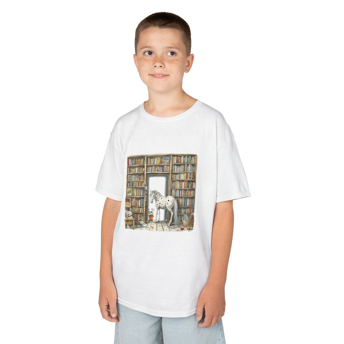 Horse in a Library - Youth T-shirt